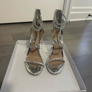 Steve Madden Bringit silver heels size 7.5